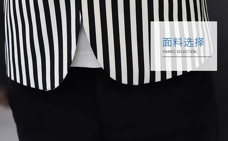 Mens Blazer Jacket 2022 New Suit Male Casual Korean Style Trendy Slim Striped Student Small Suit Jacket Hair Stylist Single Top