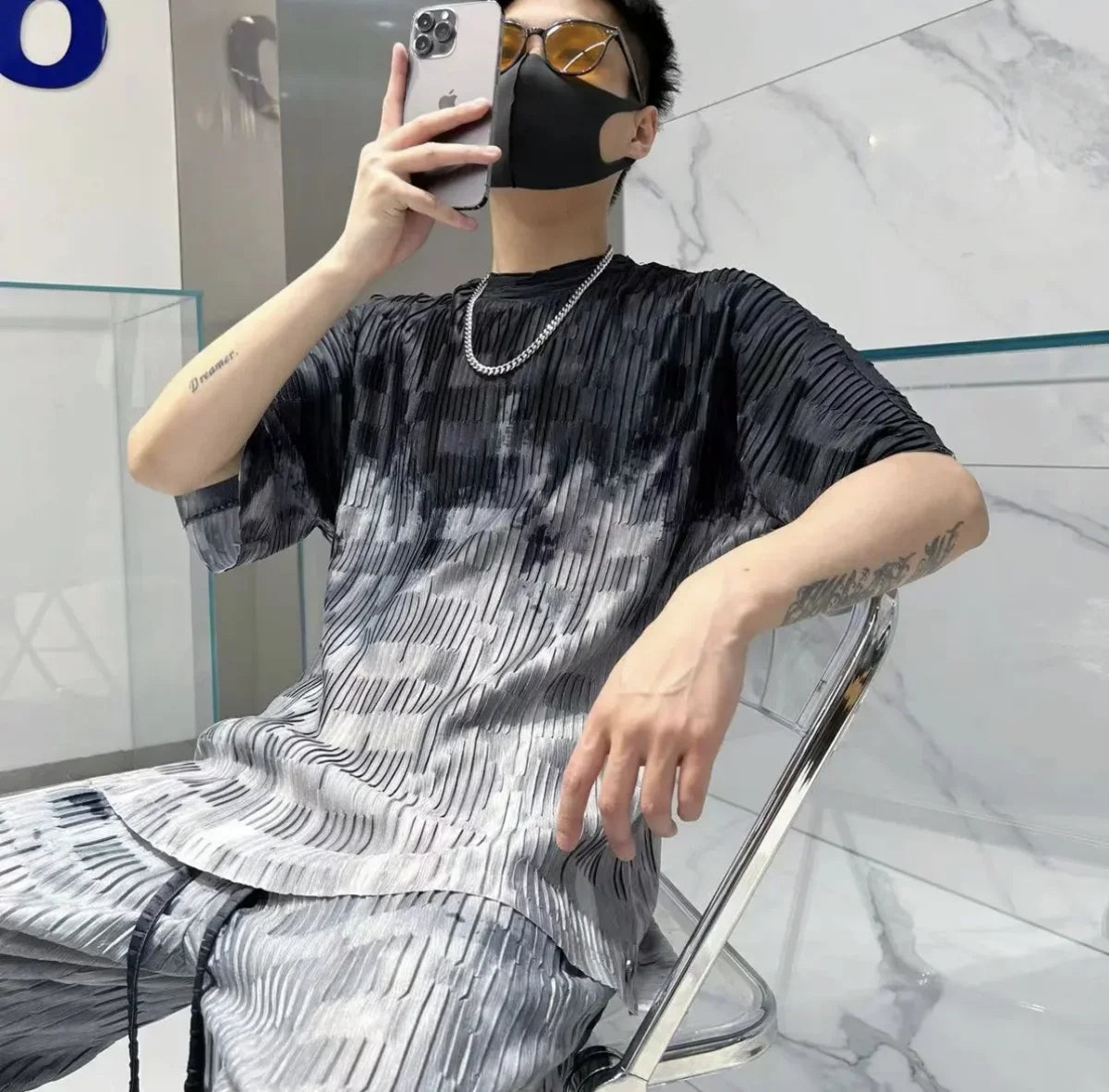 Jogger Jogging Running Male T Shirt Trousers Sets Oversized Graphic Men's Pants Set Print Stretch Tee Cheap Clothes Regular Fit