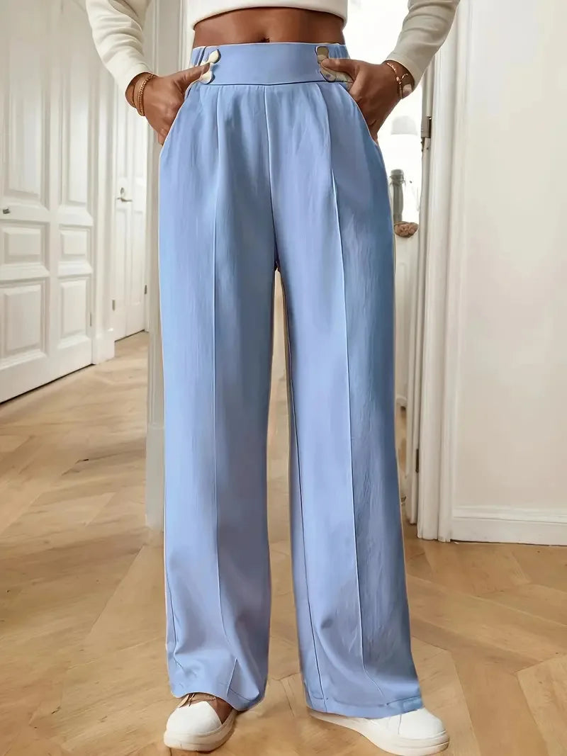 Women's Trousers Casual High-waisted Trousers Loose Temperament Versatile Office Female Straight Long Pants 2025