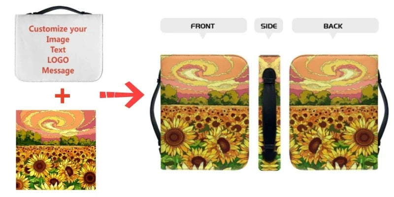 Christianity Church Bible Bag Man Of God 1 Timothy 6 11 Lion Warrior Verse Design Bible Cover Case PU Handbags Study Book Boxes