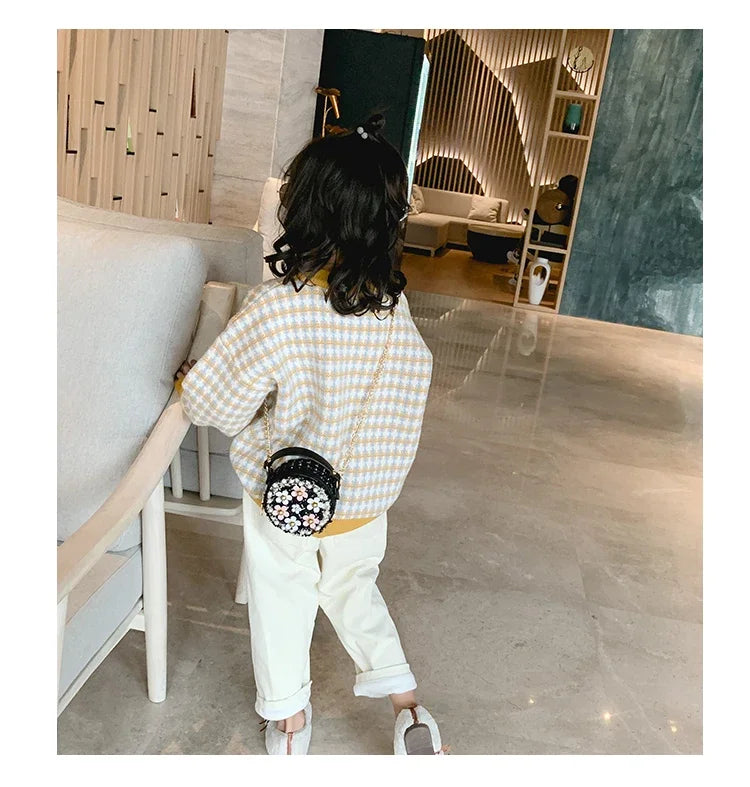 New Women Bag Lady Little Girls Toddler Princess Lovely Bag Kids Baby Messenger Shoulder Crossbody Flower Bag
