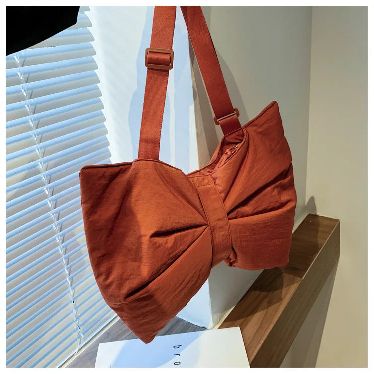 Soft Nylon Women's Portable Shoulder Bag Large Capacity Female Commute Crossbody Bags Simple Design Ladies Tote Purse Handbags