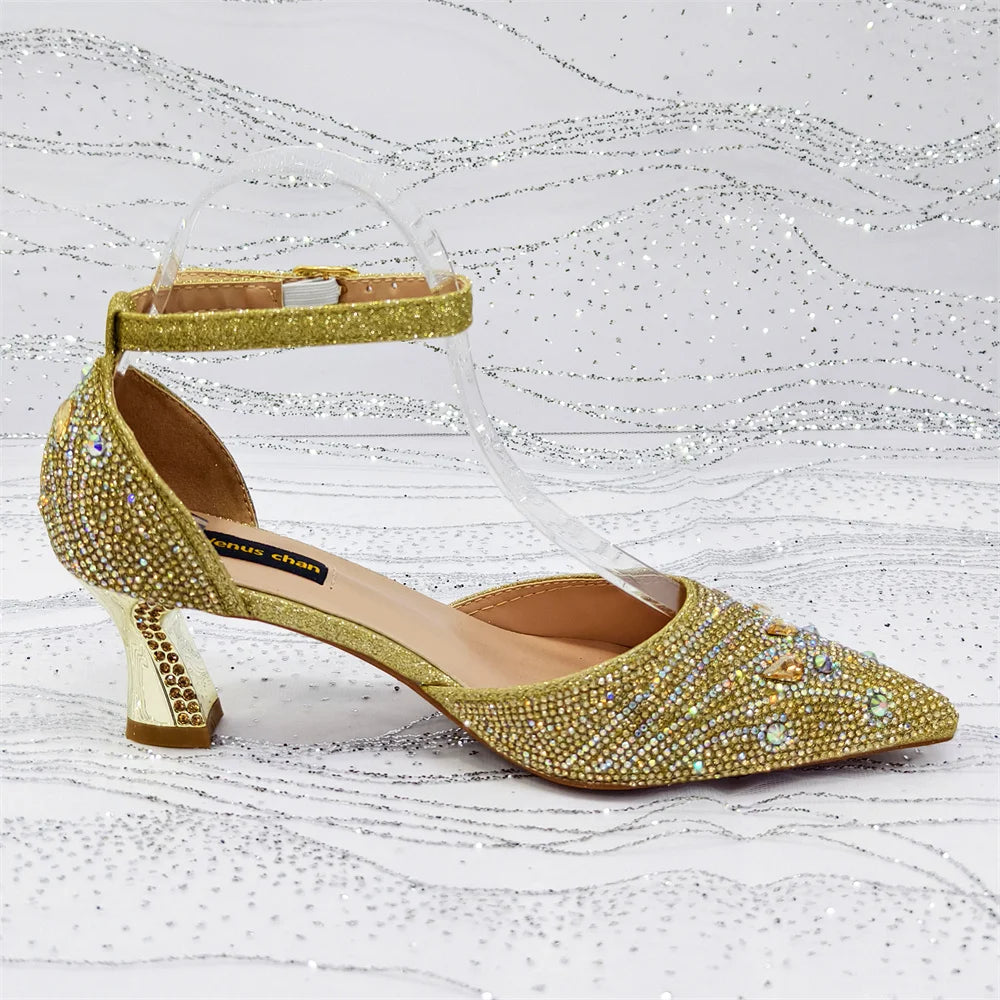 Venus Chan Stylish Women’s Commuter Tote Bag and Color-Blocked High Heel Shoe Set – Perfect for Nigerian Parties and Events