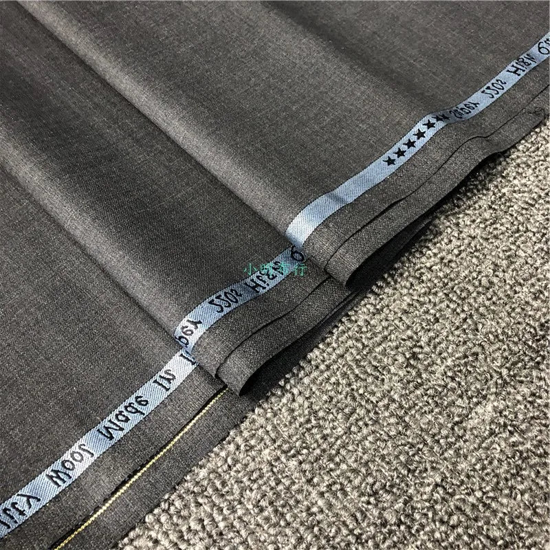 80% Suit Fabric Worsted Wool Suit Pants High Quality Men's Fabrics Classic Navy Blue Gray Black Atiku Fabric for Men By Meter