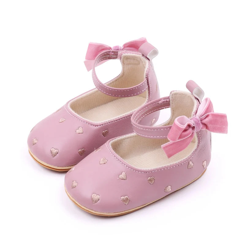Baby Girl Shoes Cute Bowknot High Quality PU and TPR Sole Anti-slip Toddler Newborn 0-9-18 Months Prewalking Sandal 2024 BJZ3212