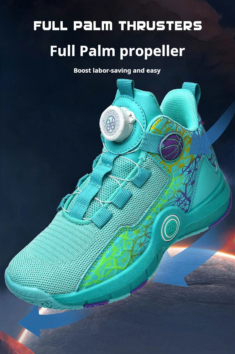 Children Basketball Shoes Original Design 2024 New Indoor Field Training Sports Shoes Comfortable Boy Basketball Shoes for Kids