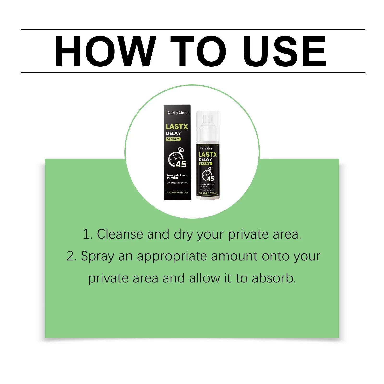North Moon Herbal Men Body Care Spray Gentle Moisturizing Intimate Caring Reducing Scratch Increasing Energy Private Area Sprays