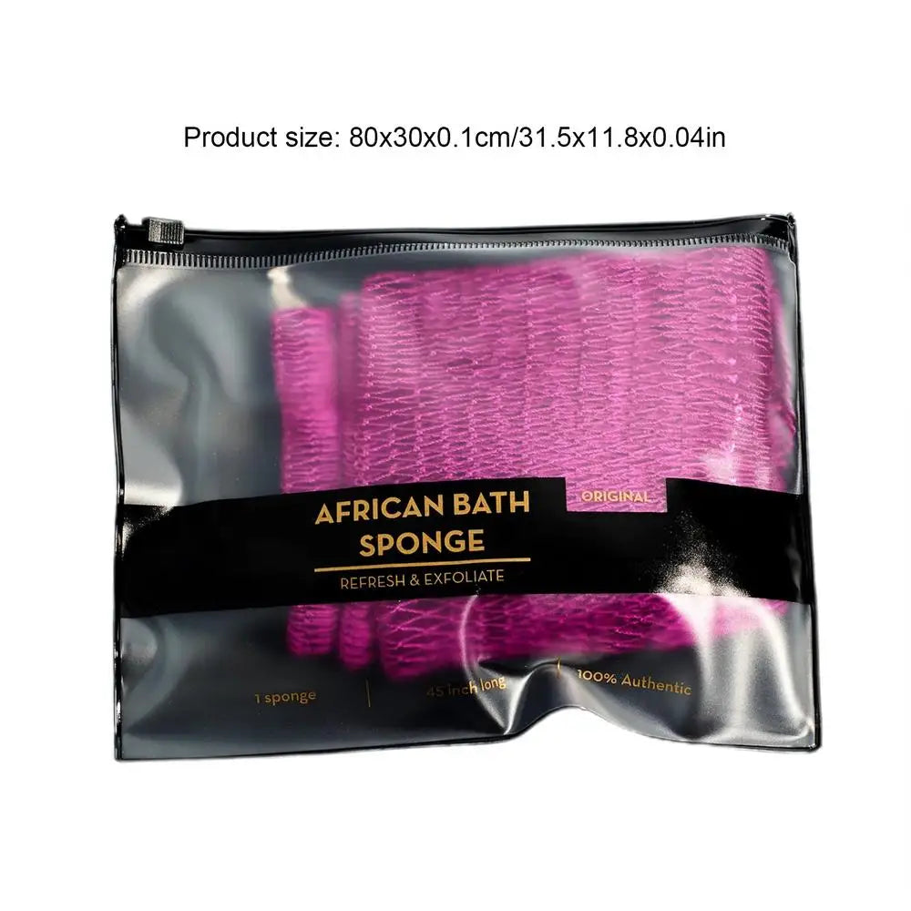 Bath Sponges For Shower Colorful Net Sponge Body Exfoliator Reusable Bath Sponge Washcloth African Scrubbing Long Net Rag Shower