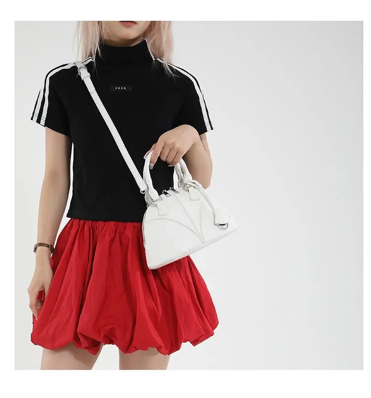 Luxury Unique Diaper Bag Shoulder Purse Ladies Trendy Design Minimalist Textured Original Square Satchel