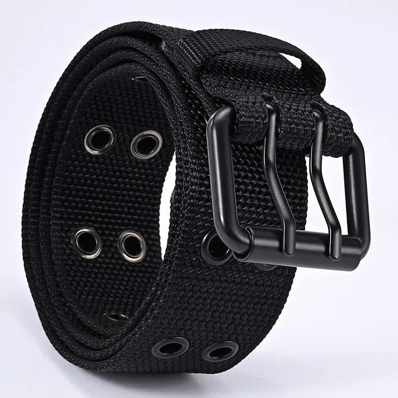 New Men Breathable Nylon Fabric Belt outdoor sport Belt Pin Buckle Trousers Jeans Belt