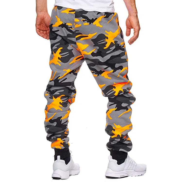 2025 New Men's Camouflage Joggers Casual Elastic Waist Print Sweatpants Sports Running Trousers Hip Hop Tracksuit Bottoms