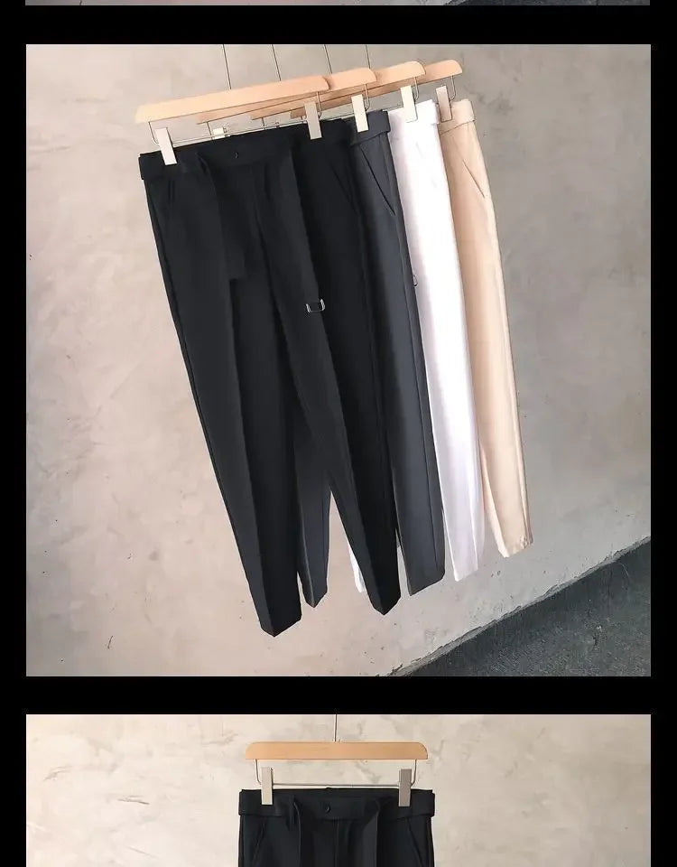 Draped Office Trousers For Men Fluid White Man Suits Pants Work Summer 2025 Chinese Homme Clothing Premium Stylish Formal