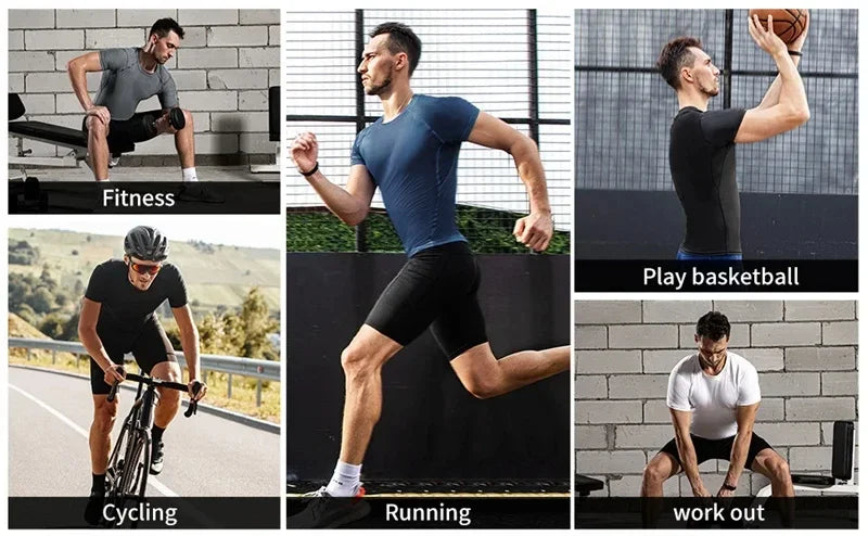 Men's Workout Compression Set Y2K Spider Printed Gym Vest Breathable Running Shorts Quick Dry Sports Rash Guard Sportwear Set