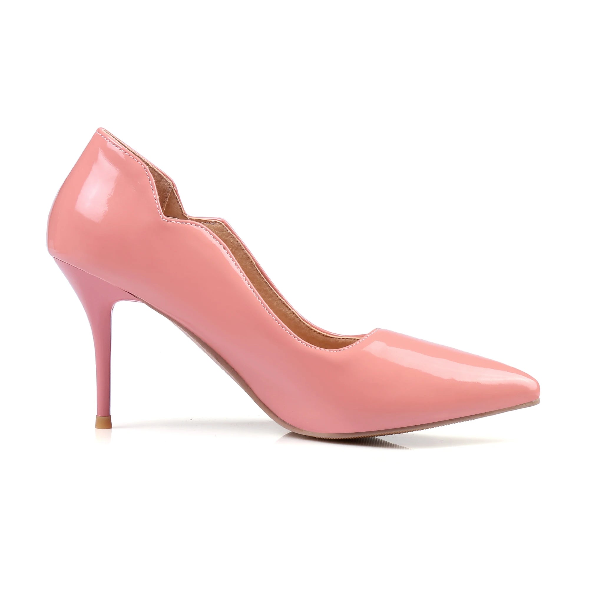 Nude High-Heeled Shoes for Women, Thin Heels, Pointed Toes, Small Size 30, 2024 New Style for Ladies, Elegant Spring and Autumn White Sexy Patent Leather Professional Black Women's Single Shoes, European and American Extra La