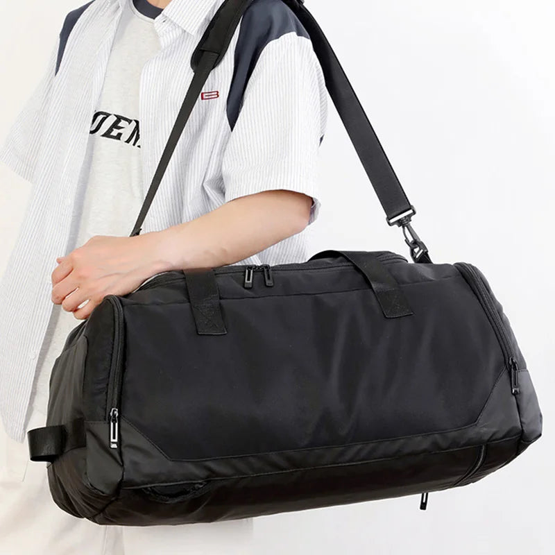 Large capacity travel bag with printed logo name boxing sports storage bag gym bag personalized pattern