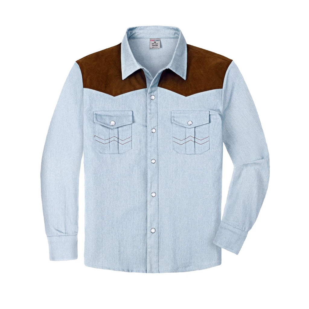 Jean Shirts for Boys Children Spring Autumn Full Sleeve Denim Jackets Kids Lapel Shirt Coat Top Boy Clothes 4-14 Years