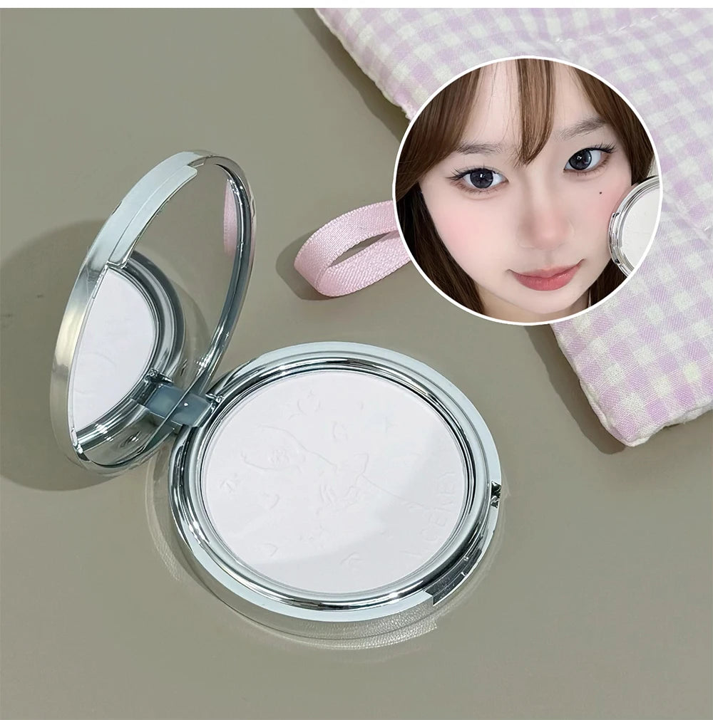 NICEKEY Pink Ballet Makeup Box Include 1*Lip mud,1*Pressed Powder,1*Highlight Powder,1*Eyeshadow Palette Powder With Necklace