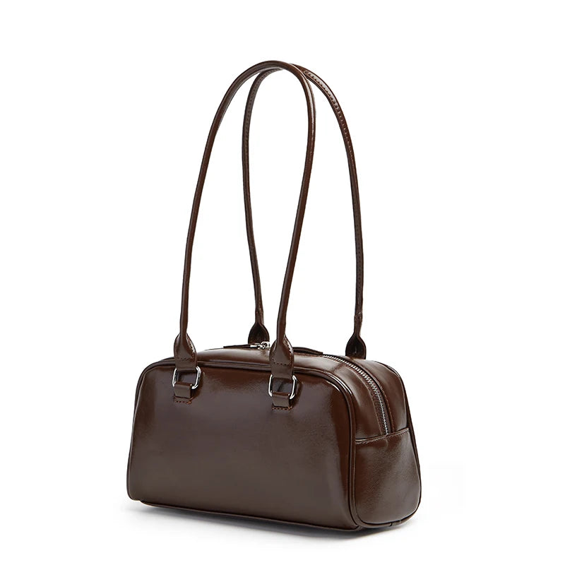 New Women's Bag Bowling Bag 2024 New Niche Joker Boston Bag Tote Bag Underarm Shoulder Bag