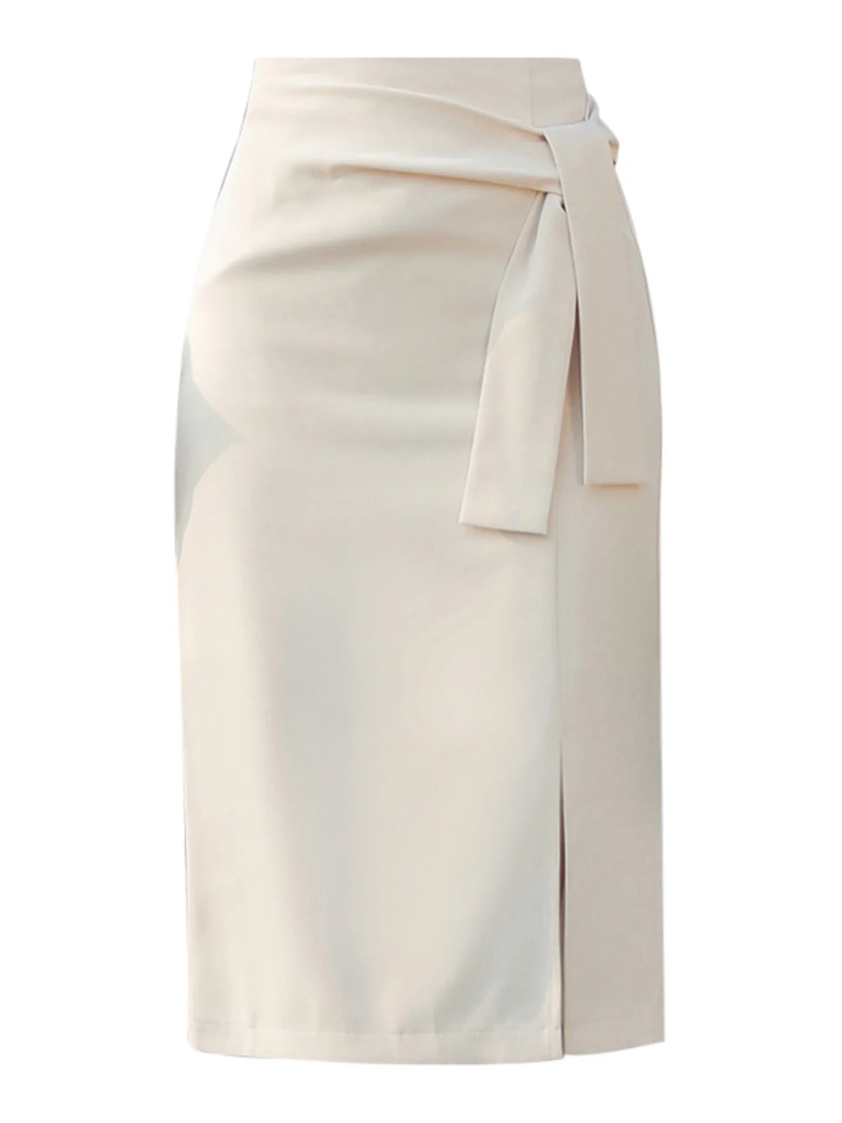 Design Sensation  Maturity Slimming Midi Skirt Women's Spring 2026 New Style High Waist Zipper Side Slit H-Shape Skirt