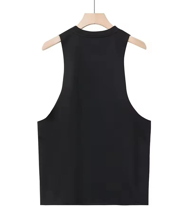2025 Summer fitness Tank Top Men Fashio Comfortable Printed Loose tops Retro Style Sports Leisure Sleeveless vest Men sportswear