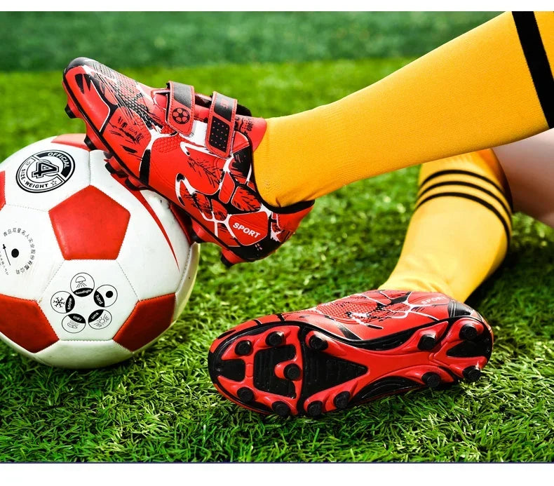 Kids Soccer Shoes Society TF/FG School Football Boots Cleats Grass Sneakers Boy Girl Outdoor Athletic Training Sports Footwear