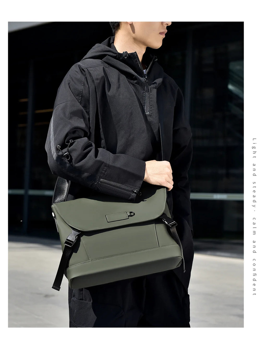 New Briefcase, High-End Business Crossbody Bag, Commuter Travel Backpack, Large-Capacity Shoulder Bag, Fashionable Water-Repellent Handbag, Laptop Bag, Solid Color Casual Bag