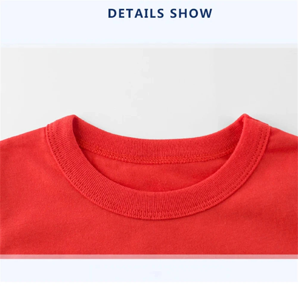 Kids Tops Summer T-Shirt Boy Girls red Casual TShirt+Shorts Sets Ninja Printed Kids Outfits Teen Children's Short Sleeve