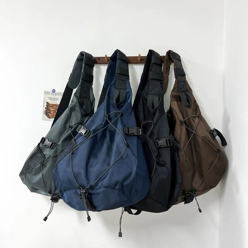 Large Capacity Storage Crossbody Bags for Men High Quality Nylon Chest Bag Hip Hop Shoulder Bag Male Fashion Big Backpacks