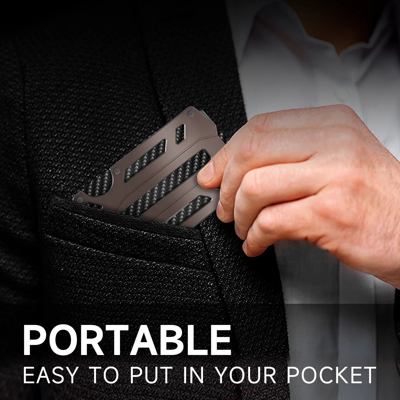 Slim RFID Blocking Metal Wallet for Men & Women with Money Clip Or Cash Strap Scratch Resistant Card Holder