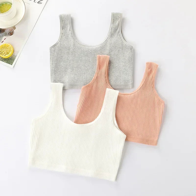 Girls Bra Crop Tops for Teens Underwear Breathable Kids Sports Training Bras Children Soft Cotton Teenager Clothing