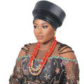 Already Made African Headtie Turban Cap Nigeria Party Headgear Female Head Wraps Pleated Auto Gele Cap Headpiece 2025