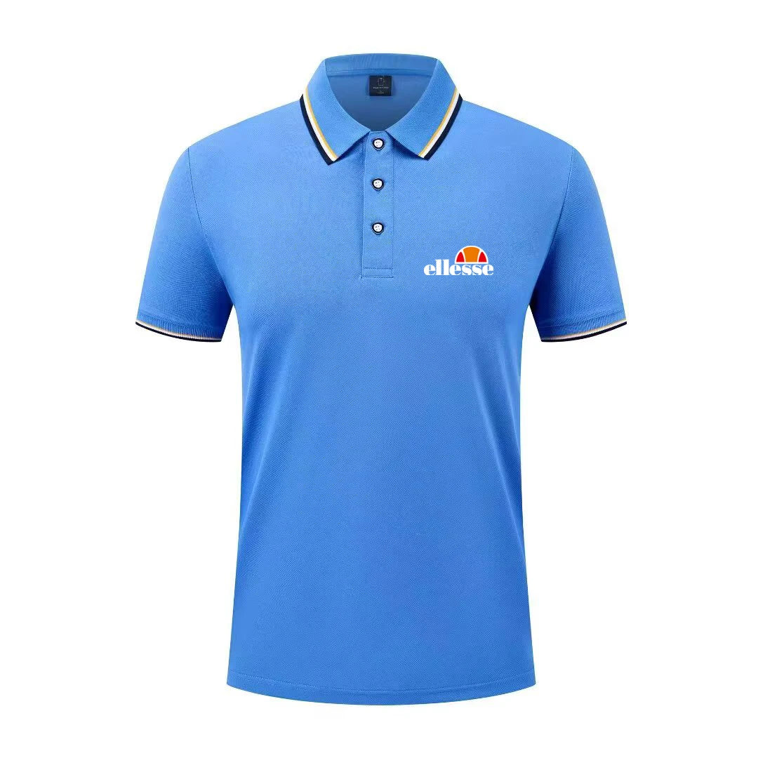 Golf men's collar knitted polo shirt, business casual men's short sleeved summer new clothing