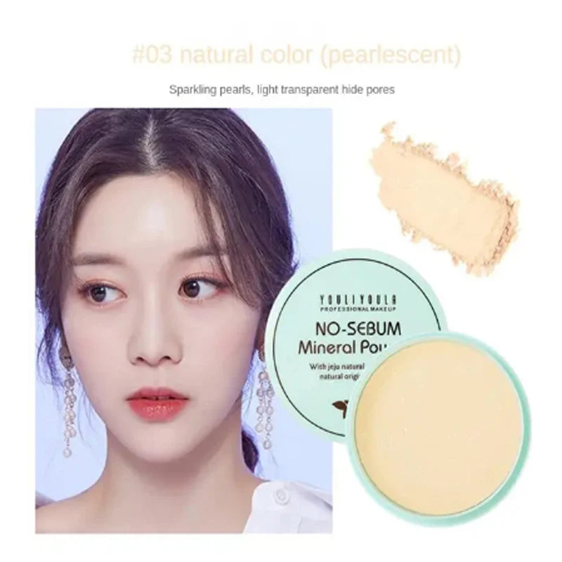 Natural Oil Control Makeup Powder Brightening Mist Facial Modification Powder Waterproof Lightweight Powder Dispersal Make up