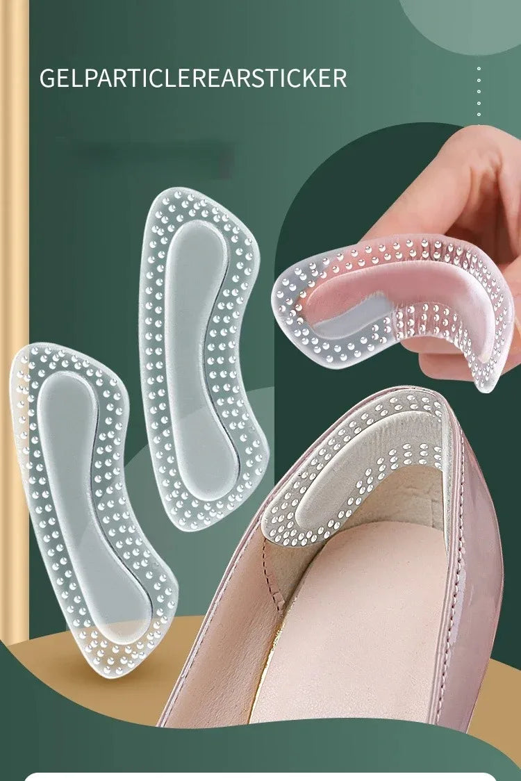 GEL Heel Protectors Women Silicone Cushion Foot Care Products Non Slip Shoe Pads for High Heels Adjustable Size Insoles