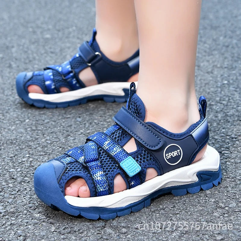 Summer Breathable Sport Sandals for Boys Casual Outdoor Beach Shoe Comfortable Soft Sole Kids Fashion Non-slip Walking Sandalias