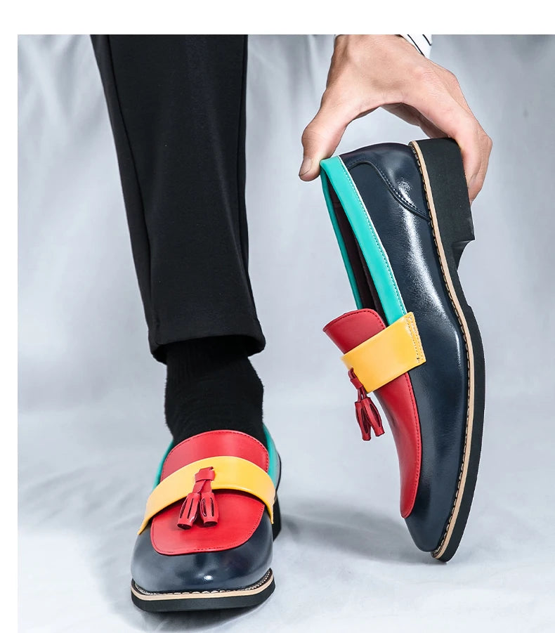 leather shoes Men's color increase thick-soled men Casual sneakers new non-slip business casual dress shoes work men's shoes