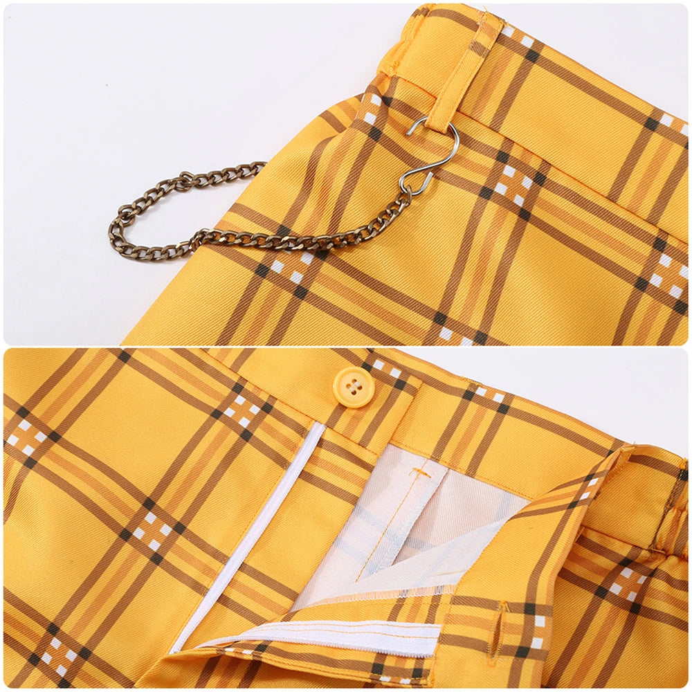 Movie Cher Horowitz Dion Dress Suit School Uniform College Jacket Skirt Woman Outfits Halloween Cosplay Costume
