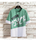 Men Casual T Shirt Letter Printed T-Shirt Hip Hop Y2K Streetwear Fashion Sport Gym Summer Washed Tops Men Clothing Trends 반팔 남자