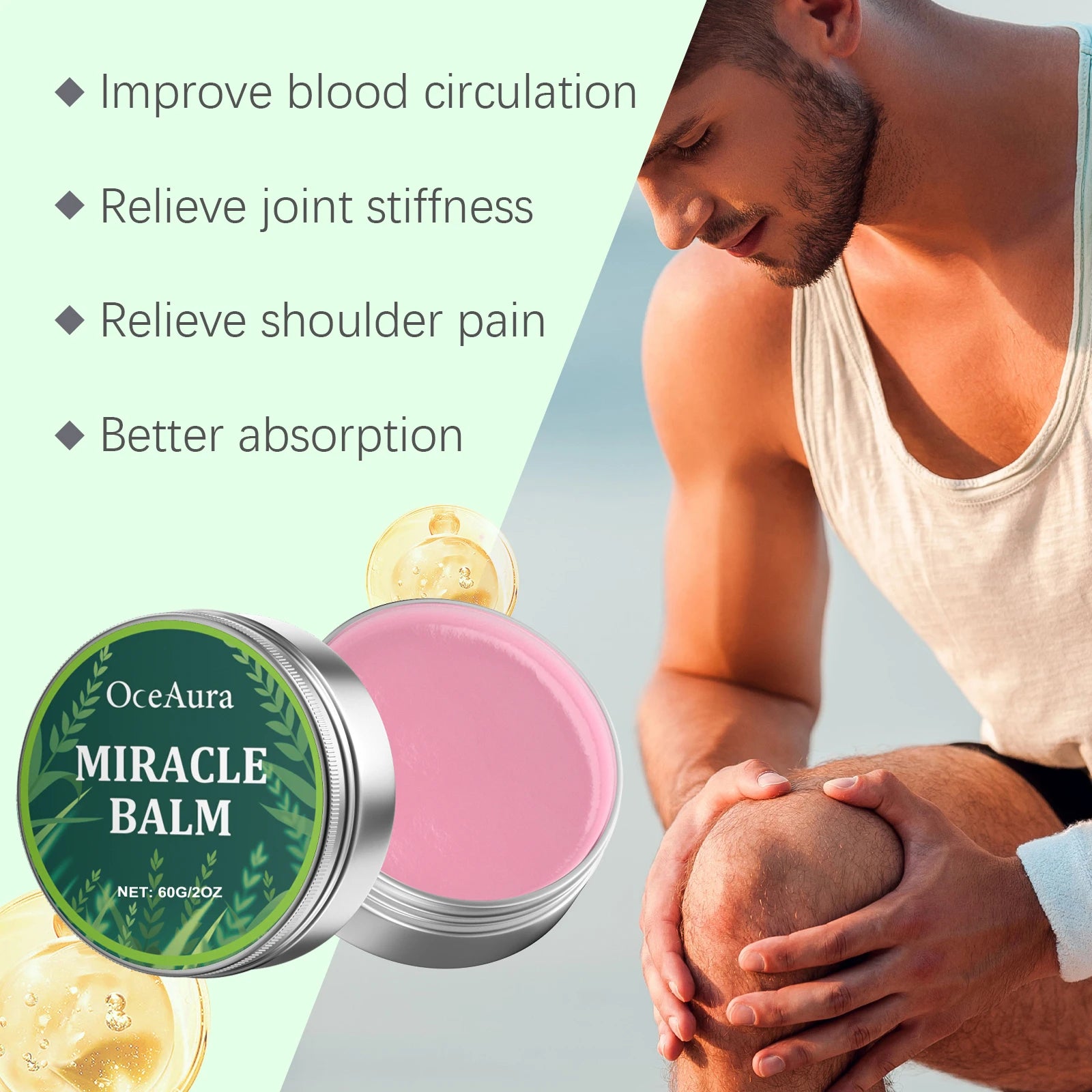 Relaxing Leg Cream Relieve Joint Bone Discomfort Edema Removal Relax Muscle Improves Vitality Moisturizing Joint Soothing Cream