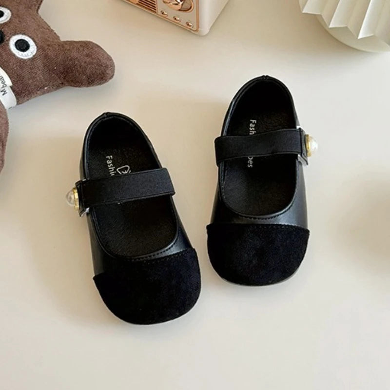 Girl Leather Shoes 2025 Autumn New Brand Girl Shoes French Princess Shoe Elegant Mary Jane Shoe Soft Sole Party Dresses for Girl