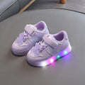 Spring Child Sneaker New Fashion Comfort Girl Shoe Versatile Soft Sole LED Light Girl Shoe Cute Anti Slip Exquisite Casual Shoes