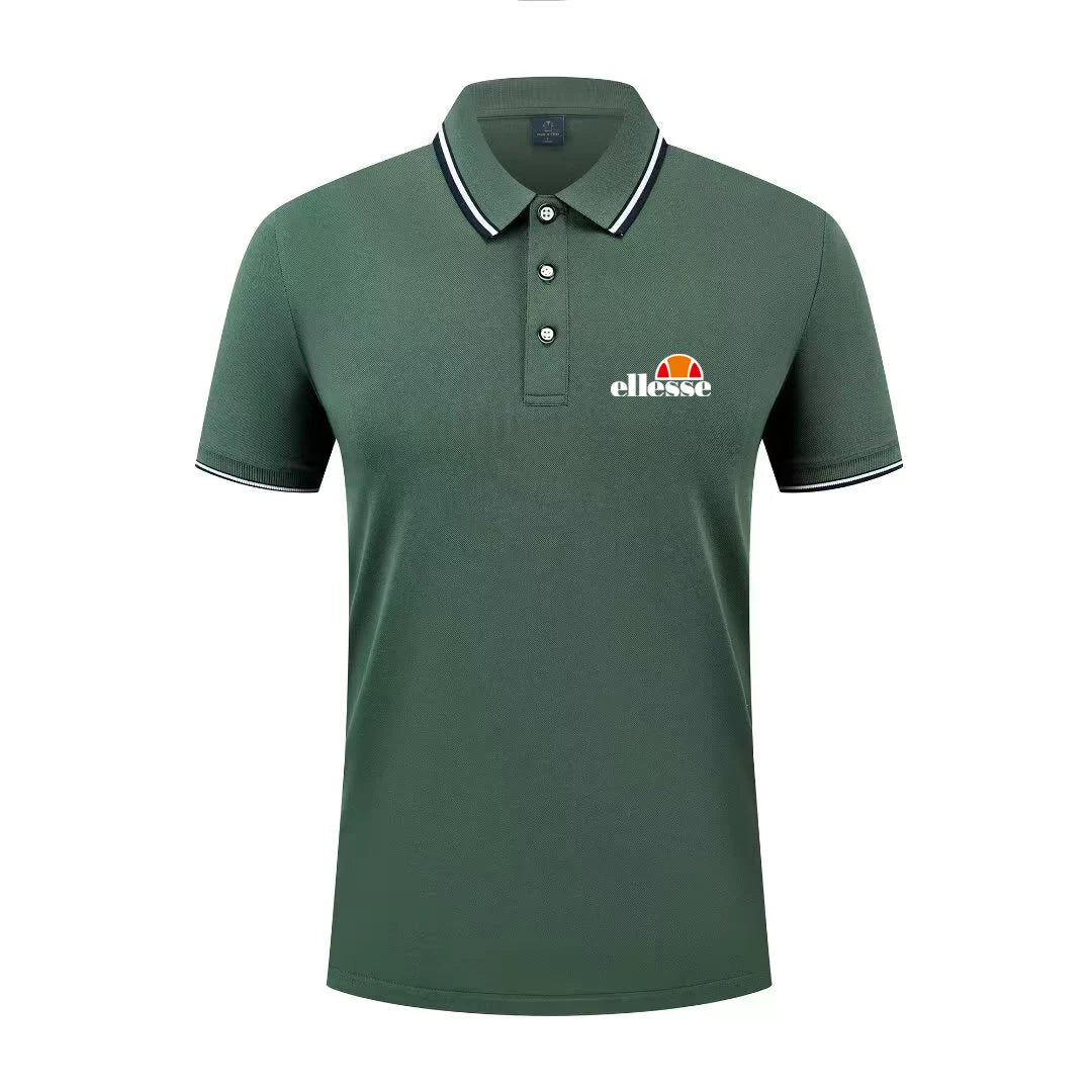 Golf men's collar knitted polo shirt, business casual men's short sleeved summer new clothing