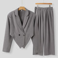 New Men's Vintage Lapel Suit Jackets and Trousers Sets Two Piece Luxury Club Party Wear Men's Outfits Fashion 2 Piece Pants Sets