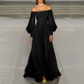 2024 Sexy Evening Dress for Women Party Gown High Waist Tulle Princess Skirt Long Sleeve round Neck Single Piece Spring Summer