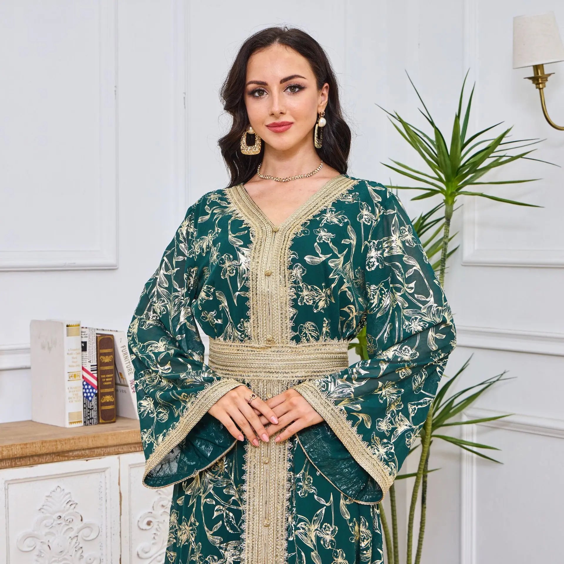 Summer Elegant Print Dress for Women Muslim Abaya Long Dress Dubai Party Evening Dress Islamic Turkey Kaftan Femme Vestidos Robe