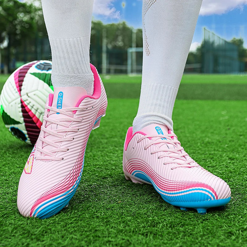 New Boy Girl  Professional Soccer Shoes Ultralight Match Training Shoes Non-Slip Cleats Grass Drop Shipping Boys Football Boots