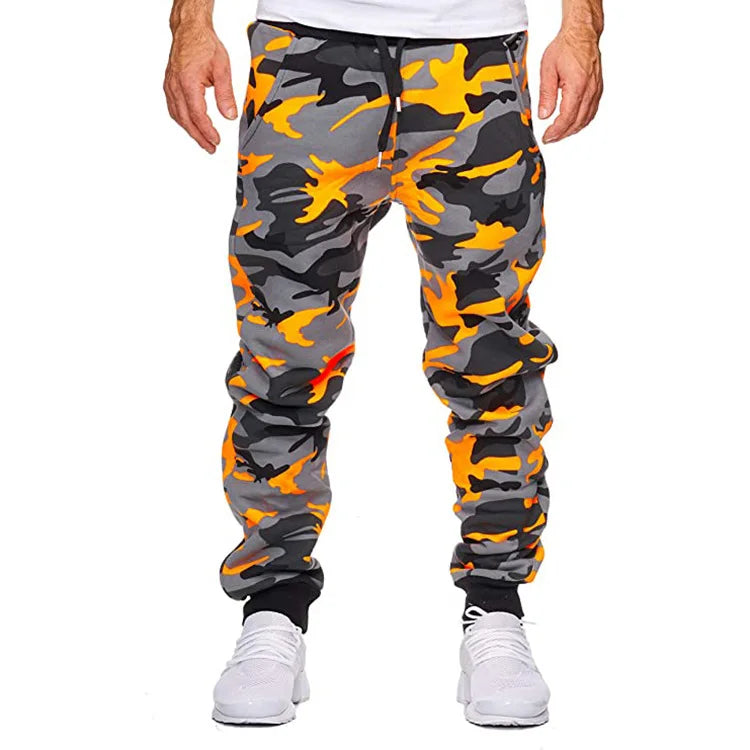 2025 New Men's Camouflage Joggers Casual Elastic Waist Print Sweatpants Sports Running Trousers Hip Hop Tracksuit Bottoms