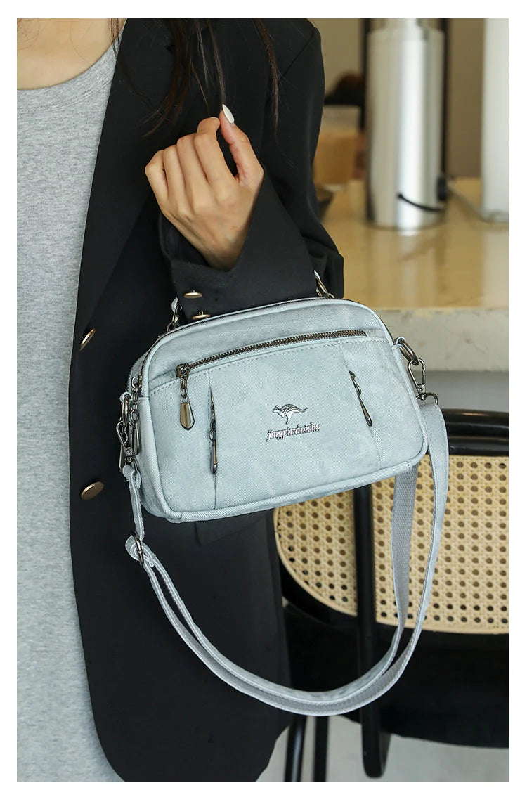 New Women Bags Trend nylon Messenger Handbag Multiple pockets Crossbody Bags Ladies High Quality Shoulder Bag Purses for Womens