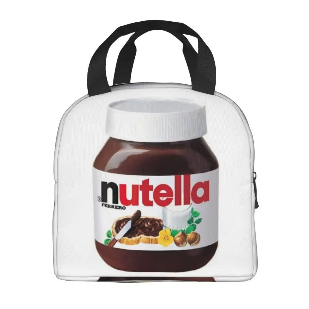Custom Italy Nutellas Thermal Insulated Lunch Bag Women Portable Lunch Container for Outdoor Picnic Storage Food Box