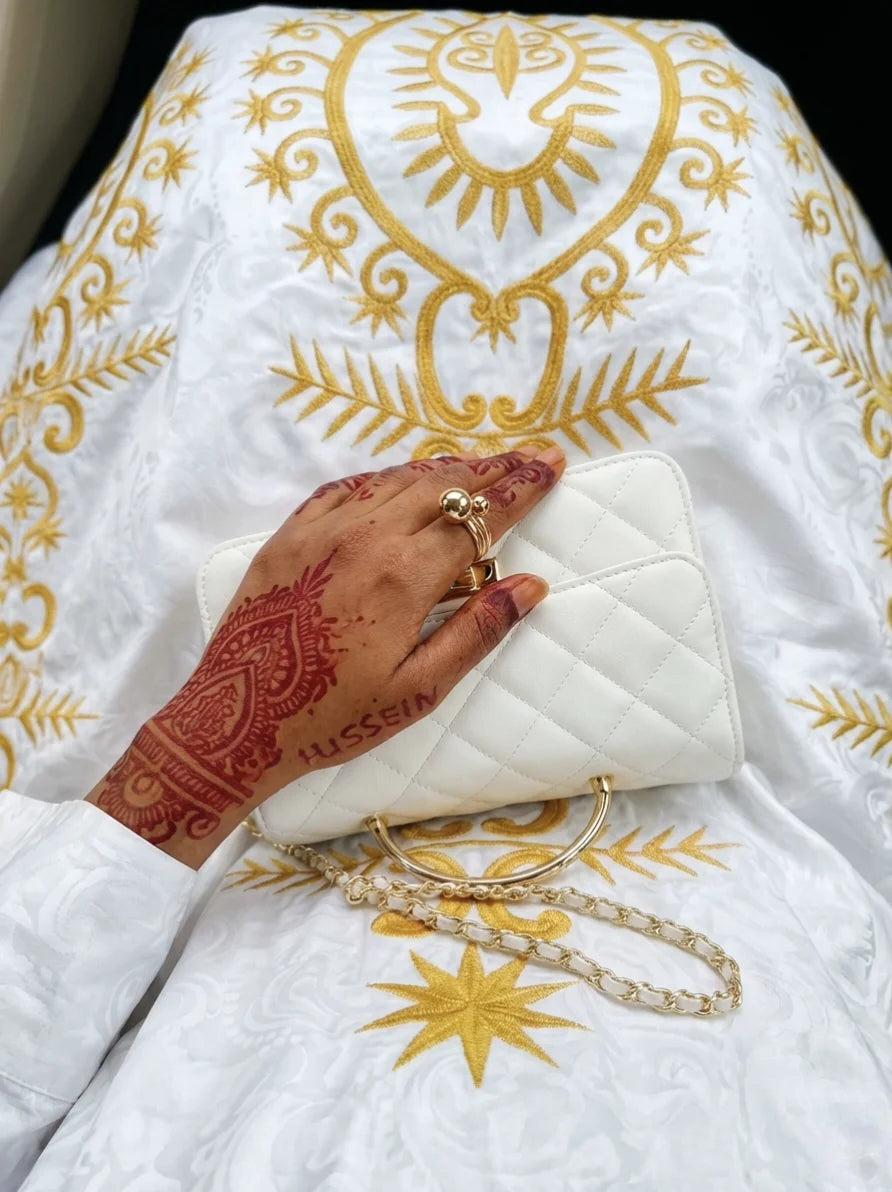 White And Gold African Women Bazin Riche Boubou Dress Original Nigeria Basin Rich Wedding Party Dashiki Gown Shining Robe